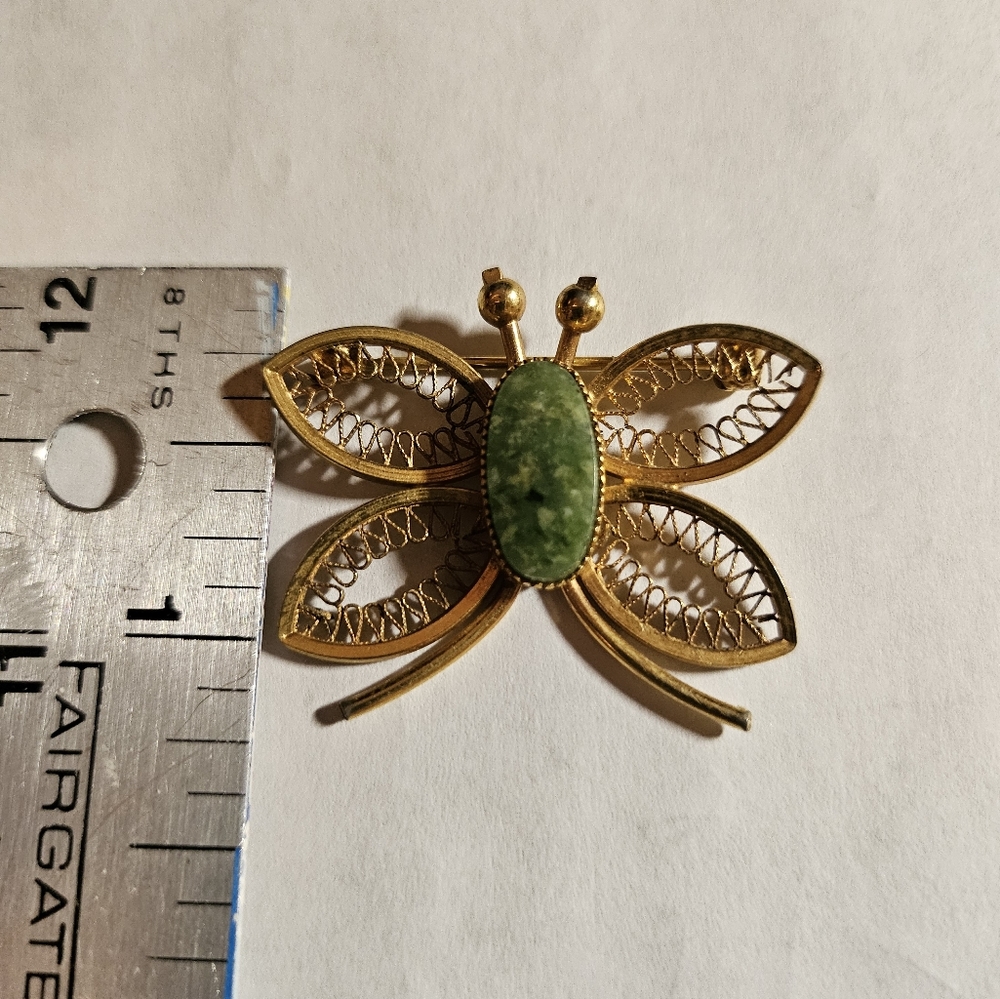 Small Gold Butterfly Brooch